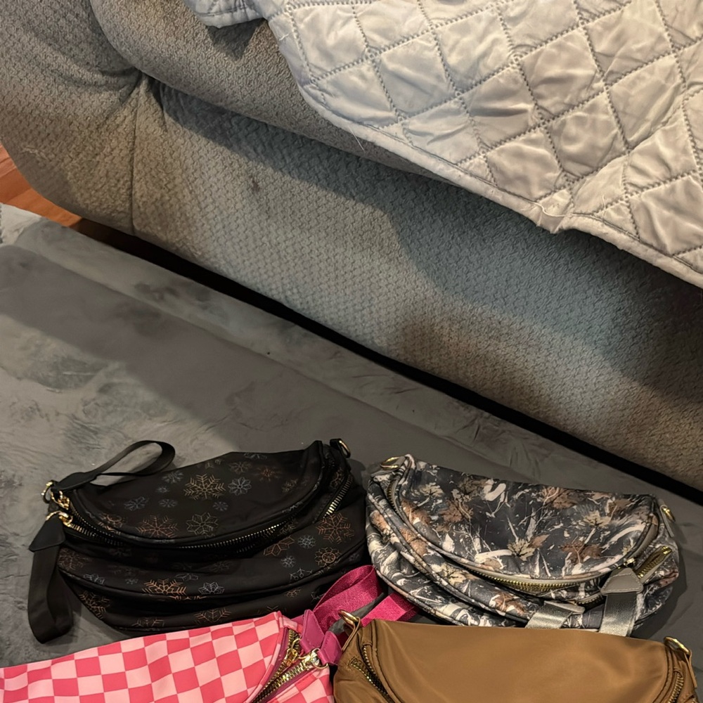 Snowflake and camo emmafy bags